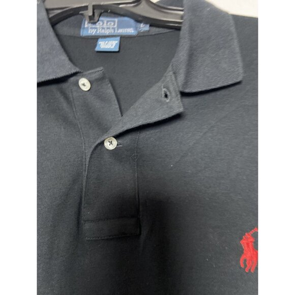 Polo By Ralph Lauren Men's Polo Shirt Black 100% Cotton Short Sleeve Size Large - Picture 4 of 8